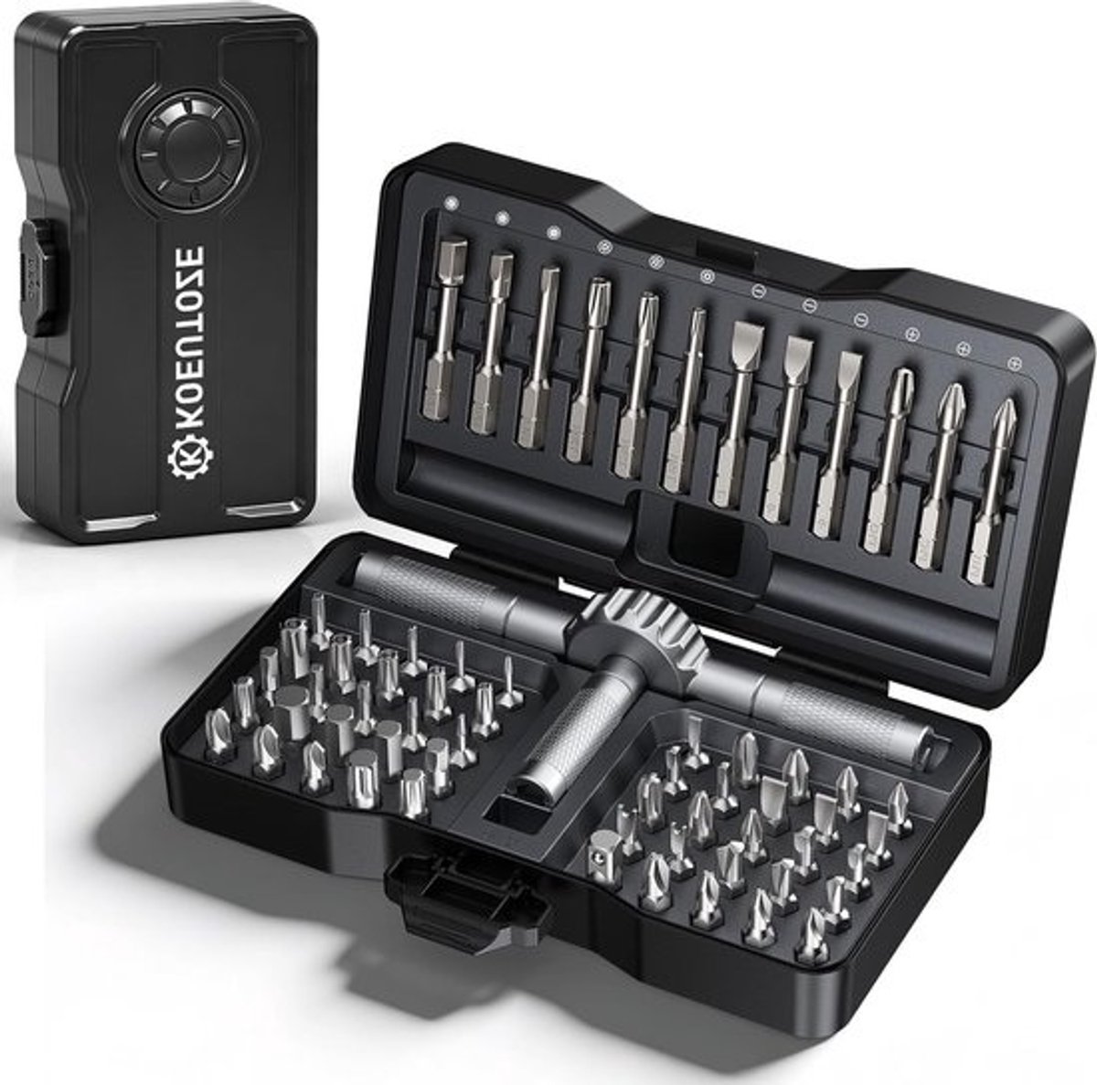 Multifunctionele Schroevendraaier Set met 66 Onderdelen – Ergonomische Handgreep, S2 Stalen Bits en Magnetische Opbergfunctie voor Meubelmontage en Klusprojecten
