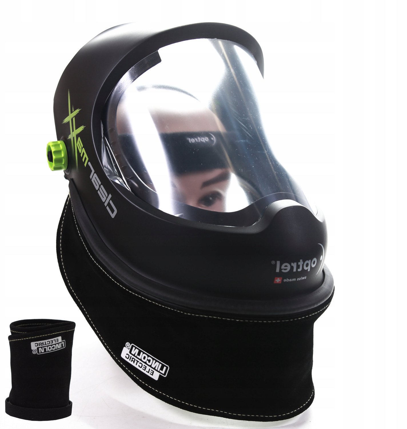 Leren nekbeschermer voor Optrel Clearmaxx lashelmen