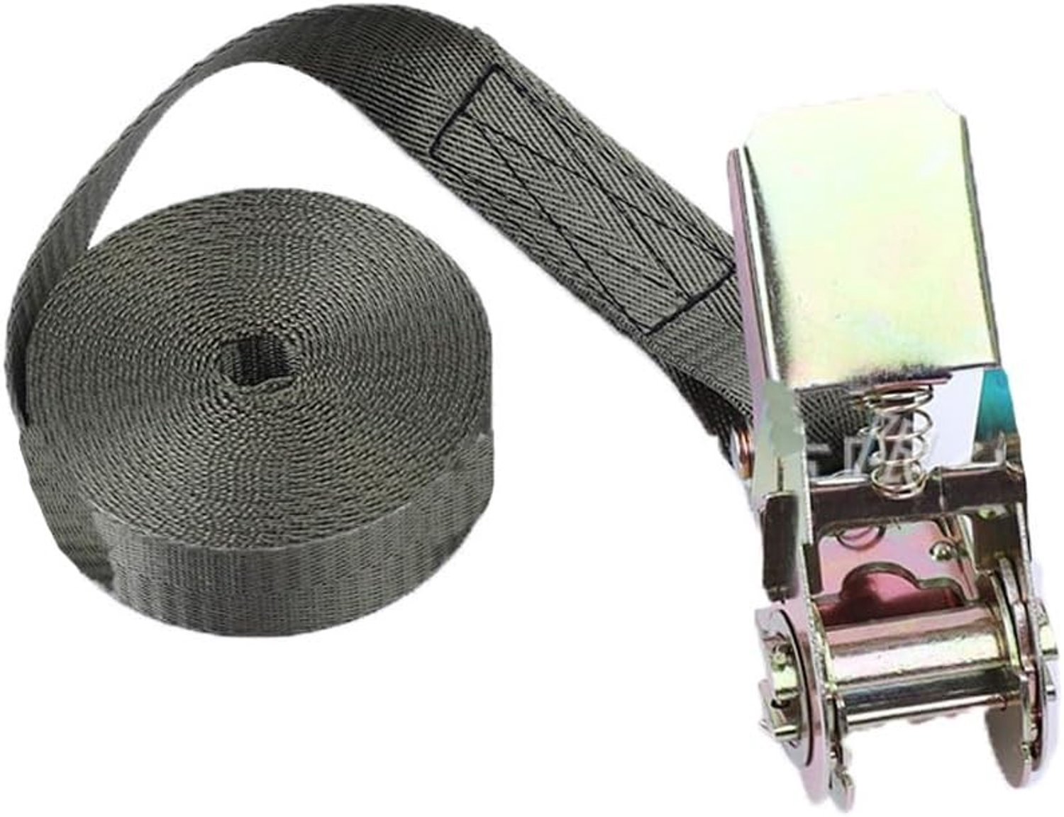 Lashing Strap 1 m met Ratchet en Robuuste Haak, 25 mm Breed, Ideaal voor Auto, Handkar en Bagage Bevestiging