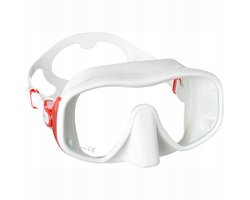 Merkloze Duikbril Frameless - Wit/Rood