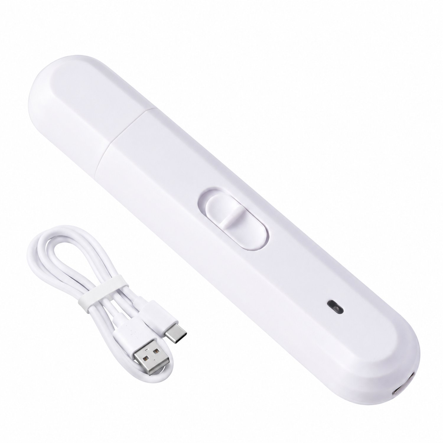 Elektrische nagelknipper voor huisdieren - oplaadbaar - met licht - ivoorwit