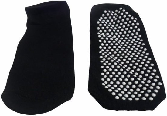 Comfortabele Antislip Yogasokken voor Dames - Rubber Sportsokken Maat 35-42 in Zwart en Grijs — afbeelding 5