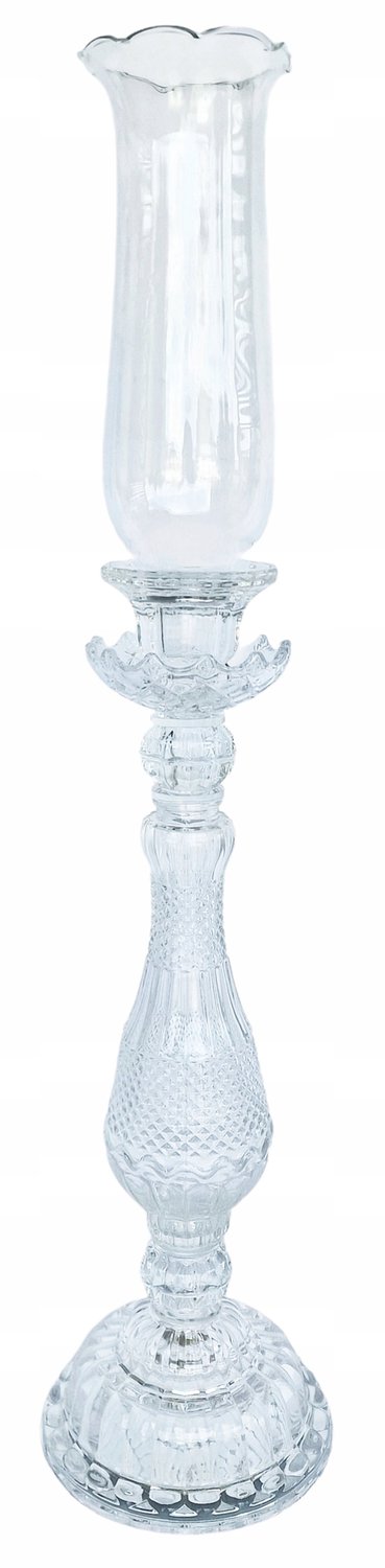 Madex Kristallen Kandelaar 64 cm - Elegant Glaswerk voor Sfeer Transparant