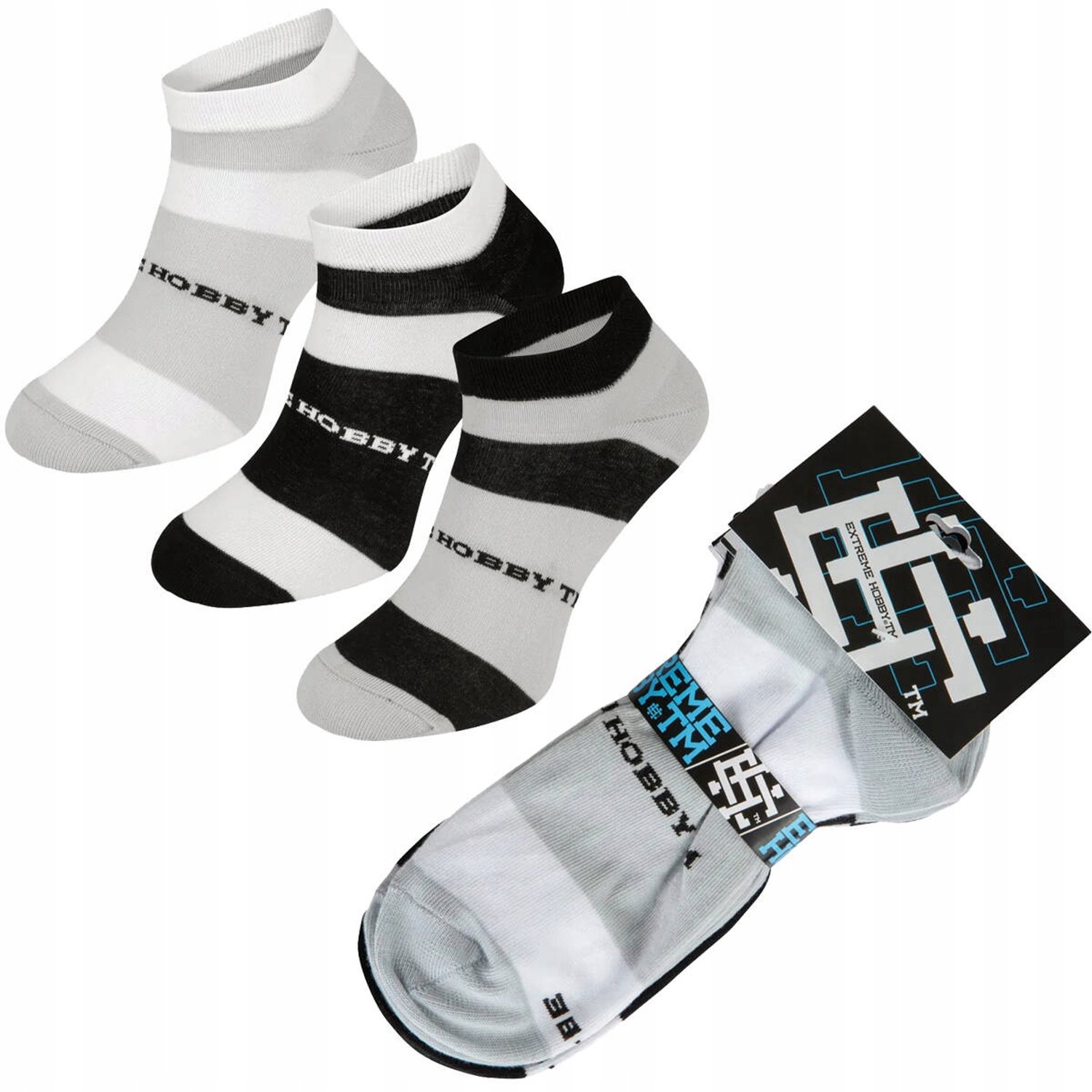 Extreme Hobby Heren Sokken Stripes Mix 3-Pack Multicolor