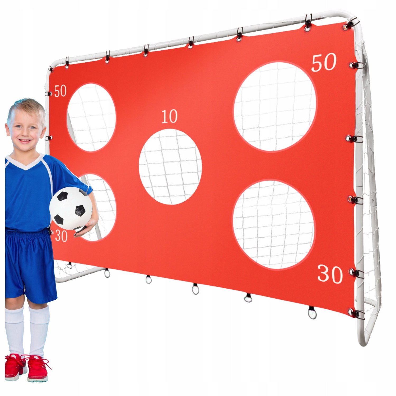 Voetbaldoel met Oefenmat voor Kinderen - 215x153 cm
