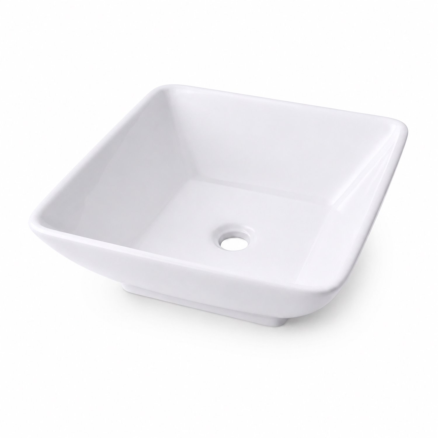 Waskom opbouw - 13x41,5x41,5 cm - zonder kraangat - wit
