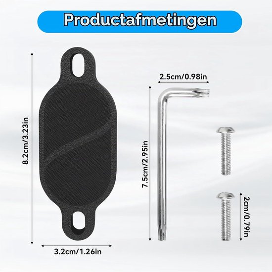 Fiets Houder voor Smart Tag 2, Bescherming voor AirTag, Stevige Bevestiging onder Fiets Bidonhouder met 2 Schroeven en Sleutel — afbeelding 4