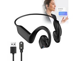 Rayofi draadloze oordopjes bluetooth - Open-ear Sporthoofdtelefoon – Bone Conduction - Kan foto's maken en video en audio opnemen – voorzien van AI-spraakbesturing - noise cancelling koptelefoon - zwart