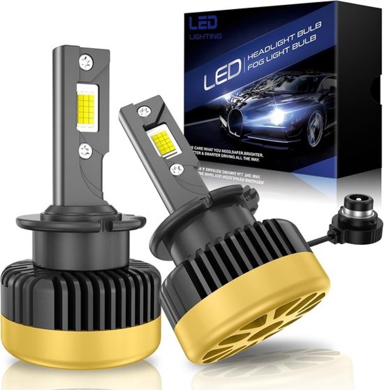 Set van 2 D4S LED-koplampen - 120W - 6000K xenonwit voor auto