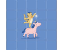 IXXI Unicorn, Studio Phie - 100 x 100 cm - Gratis ophangtool - Grote wanddecoratie en posters - Speels, Illustraties, Cartoonesk, Babykamer