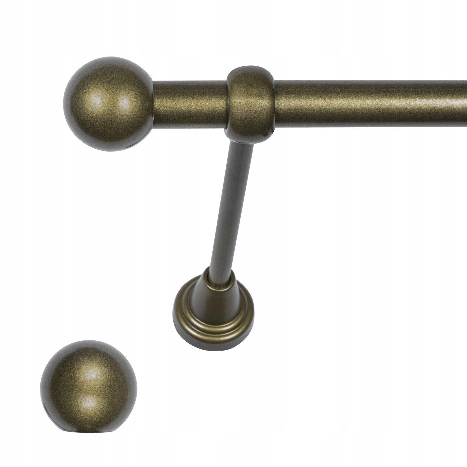 Metalen Gordijnstang 19mm Enkel 400cm Zwart Mat