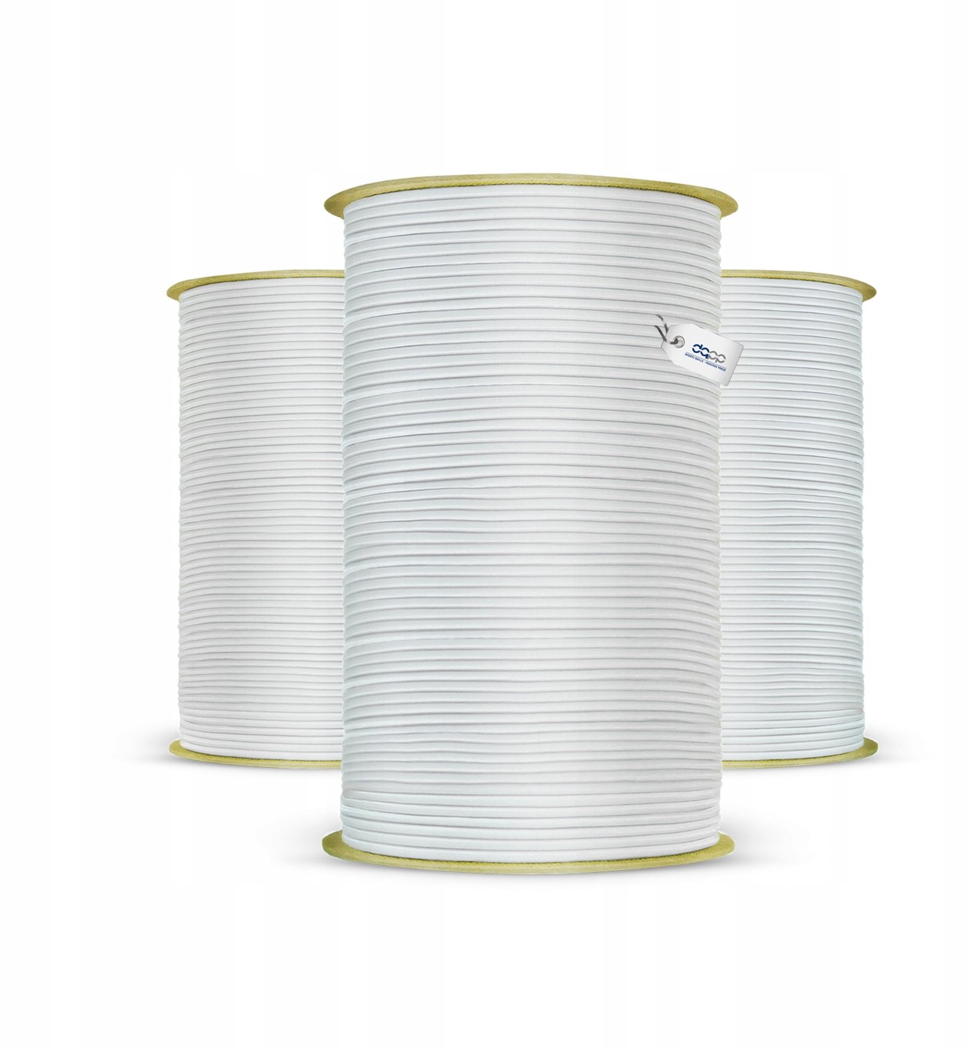 Elastische Band 4mm Wit - 30m | Sterke Rubberen Koord voor Spanners