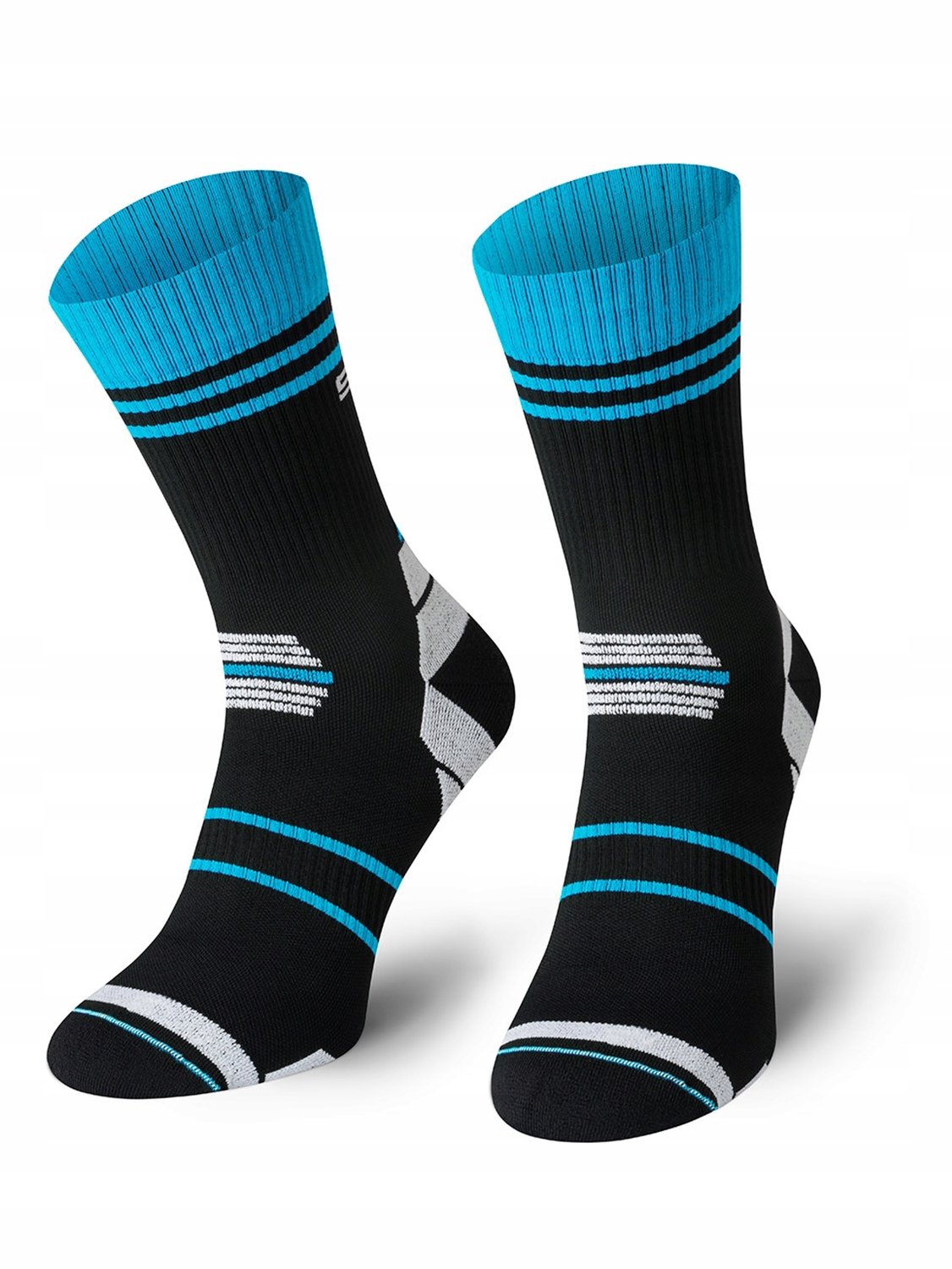 Spaio Powerful Sportsokken Zwart/Blauw Maat 41-43