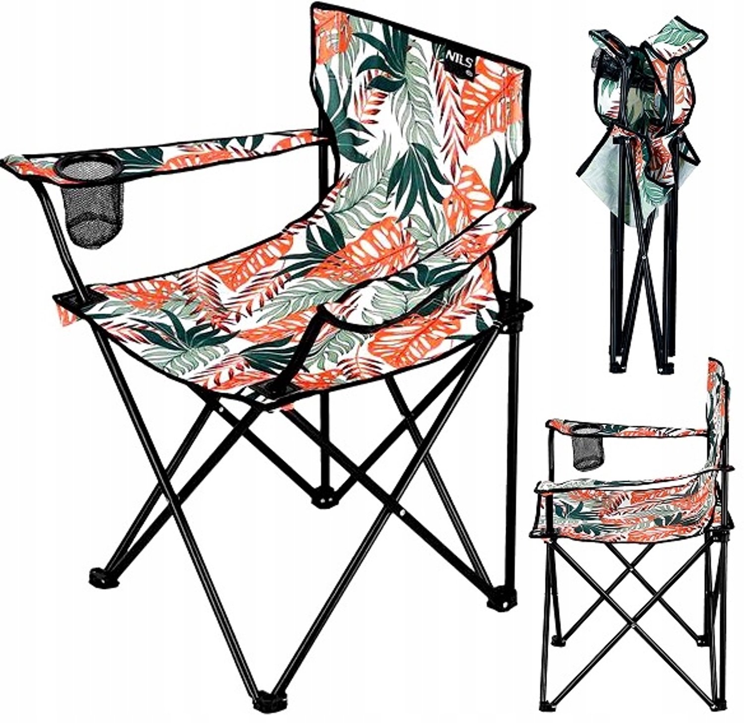 NILS CAMP NC1625 Opvouwbare Kampeerstoel met Rugleuning & Tas