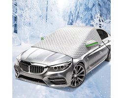 Famanu - Frontscheenbescherming Auto Winter - Bescherming tegen sneeuw en ijs - Opvouwbaar en UV-bestendig - Zwart 1 stuk