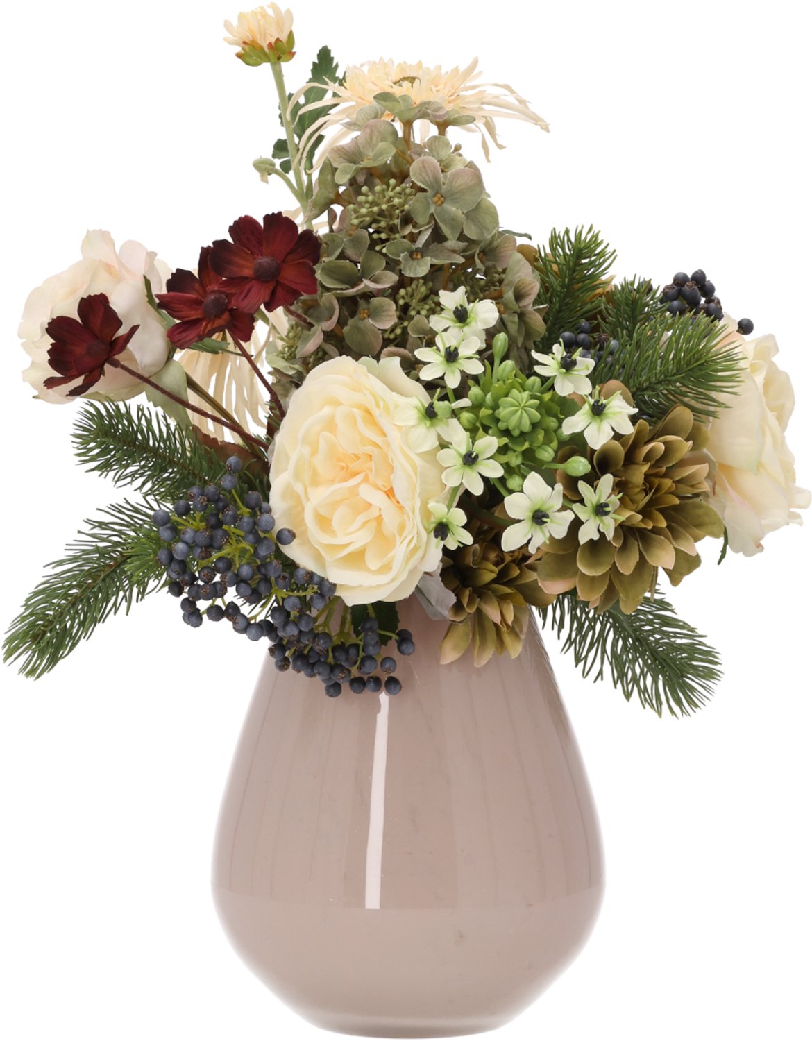 Winterboeket kunstbloemen Odilia Meribel 45cm