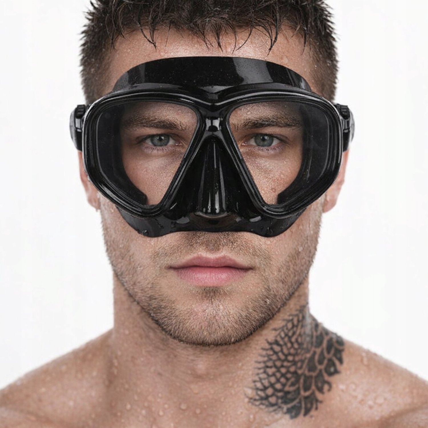 Merkloze Duikmasker Zwart - Helder Zicht & Comfortabel