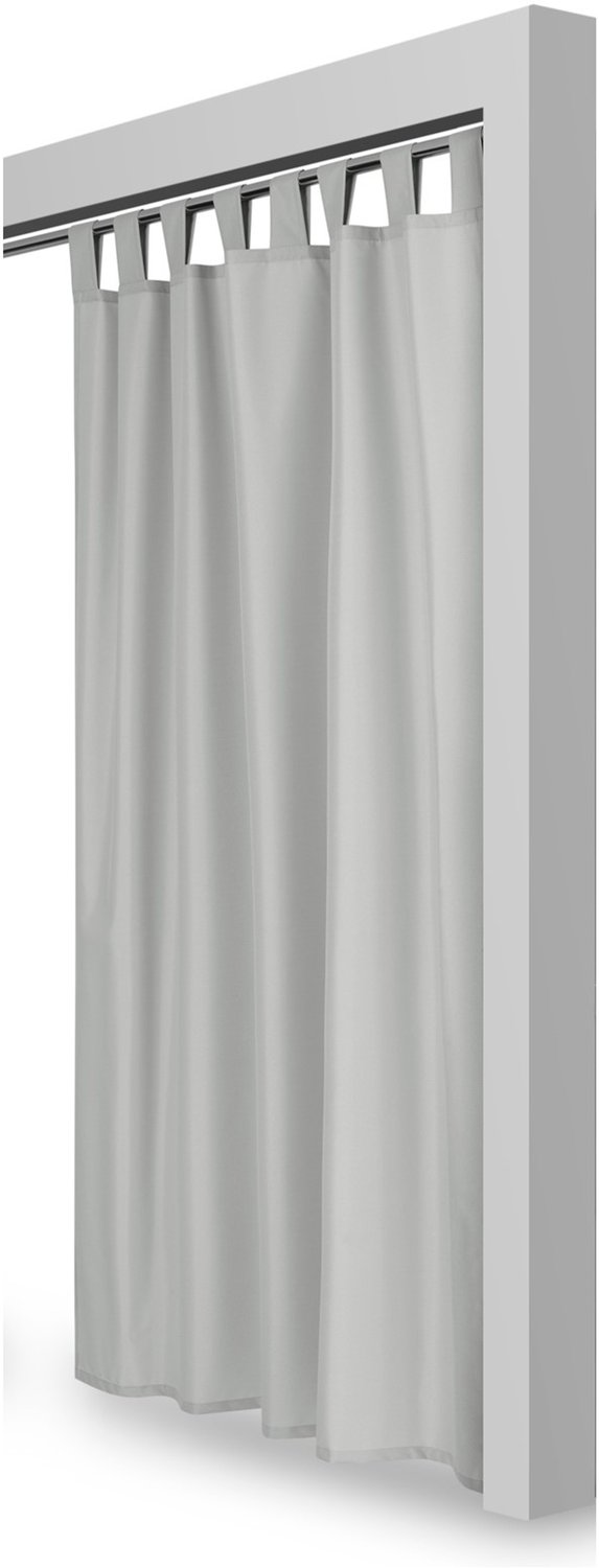 Waterdicht Terras Gordijn 150x250cm - Lichtgrijs met Lusjes