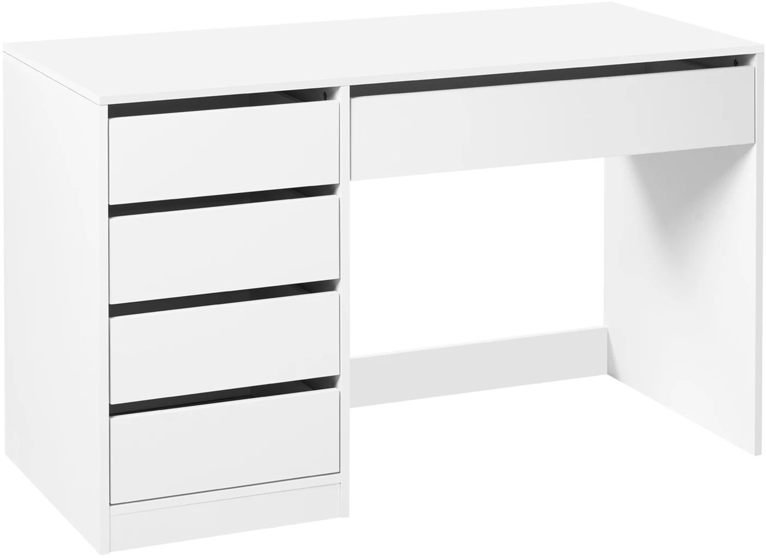 VILIMA - Bureau - Bureau wit - Bureau met lades - Opbergruimte - Klassiek ontwerp - Voor kantoor, slaapkamer - 120 x 55 x 75 cm