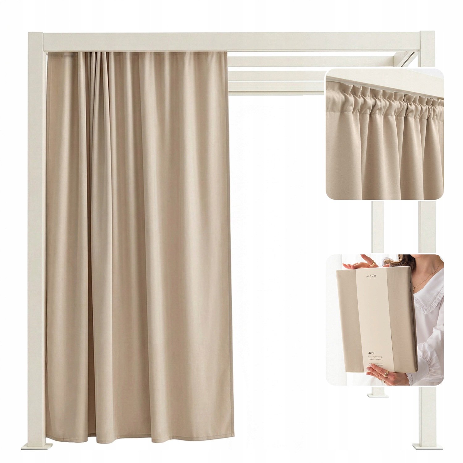Waterdichte Tuindoek 180x250cm Beige - Terras & Pergola