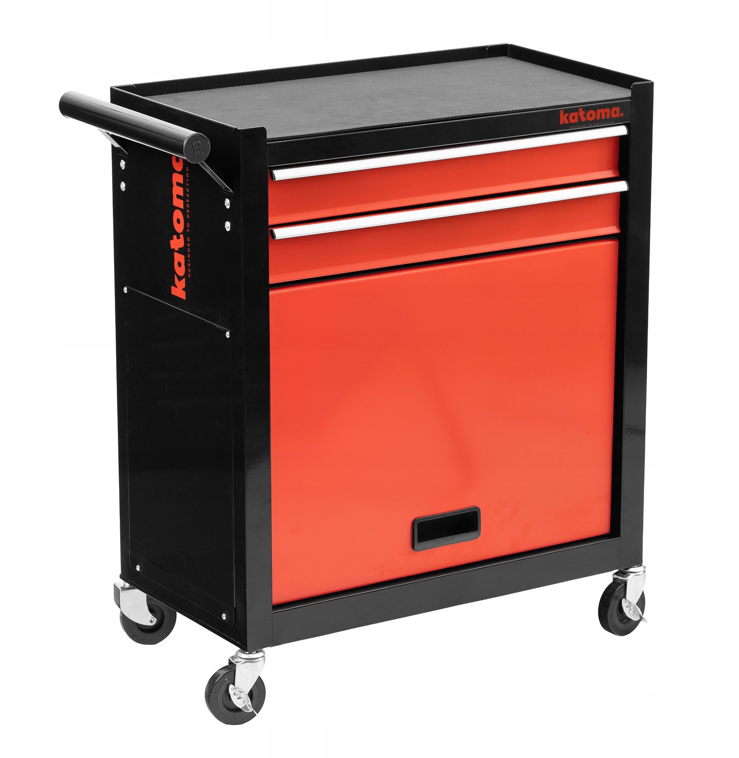 Merkloze Gereedschapswagen met 2 Lades, Rem & Haken - Rood
