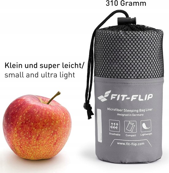 Ultralichte Microvezel Slaapzak 220x90cm Grijs - Compact & Ademend — afbeelding 2