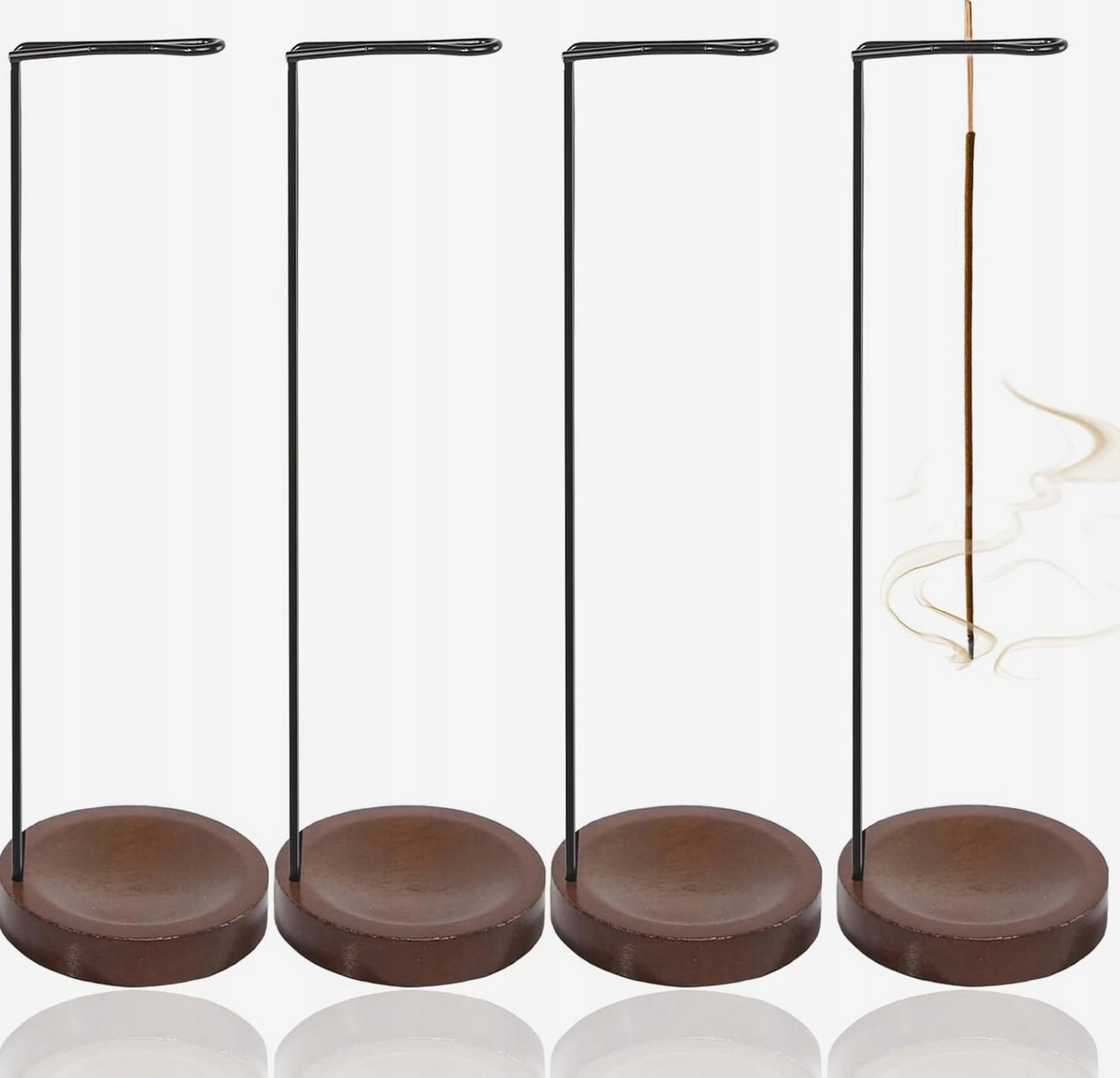 4x Houten Wierookhouders, Handgemaakt, Decoratie