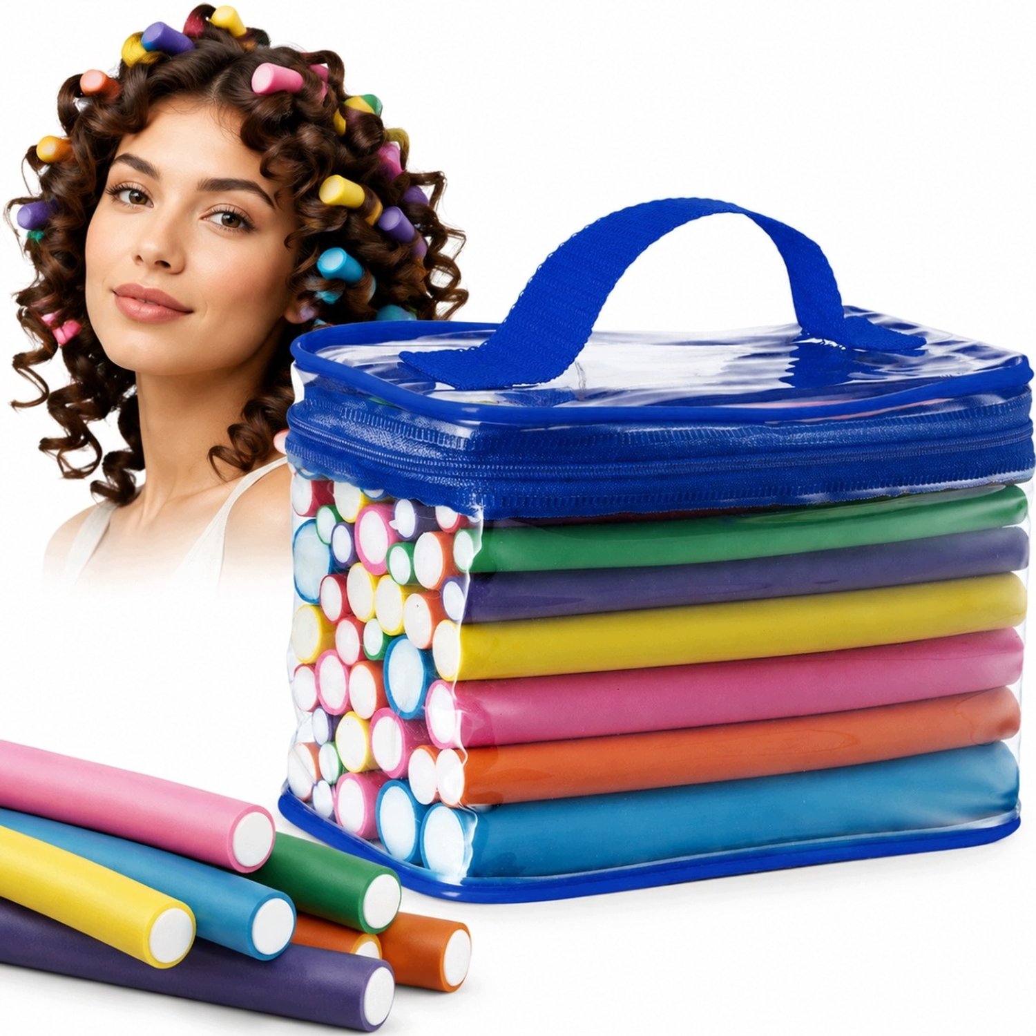 42x Flexibele Haarrollers 18cm voor Krullen - Merkloos