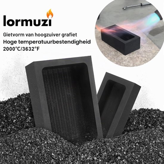 Hoogwaardige grafietstaaf voor gietmallen - Geschikt voor goud, zilver, aluminium, koper, messing, zink en loodlegeringen - 1kg verpakking — afbeelding 3