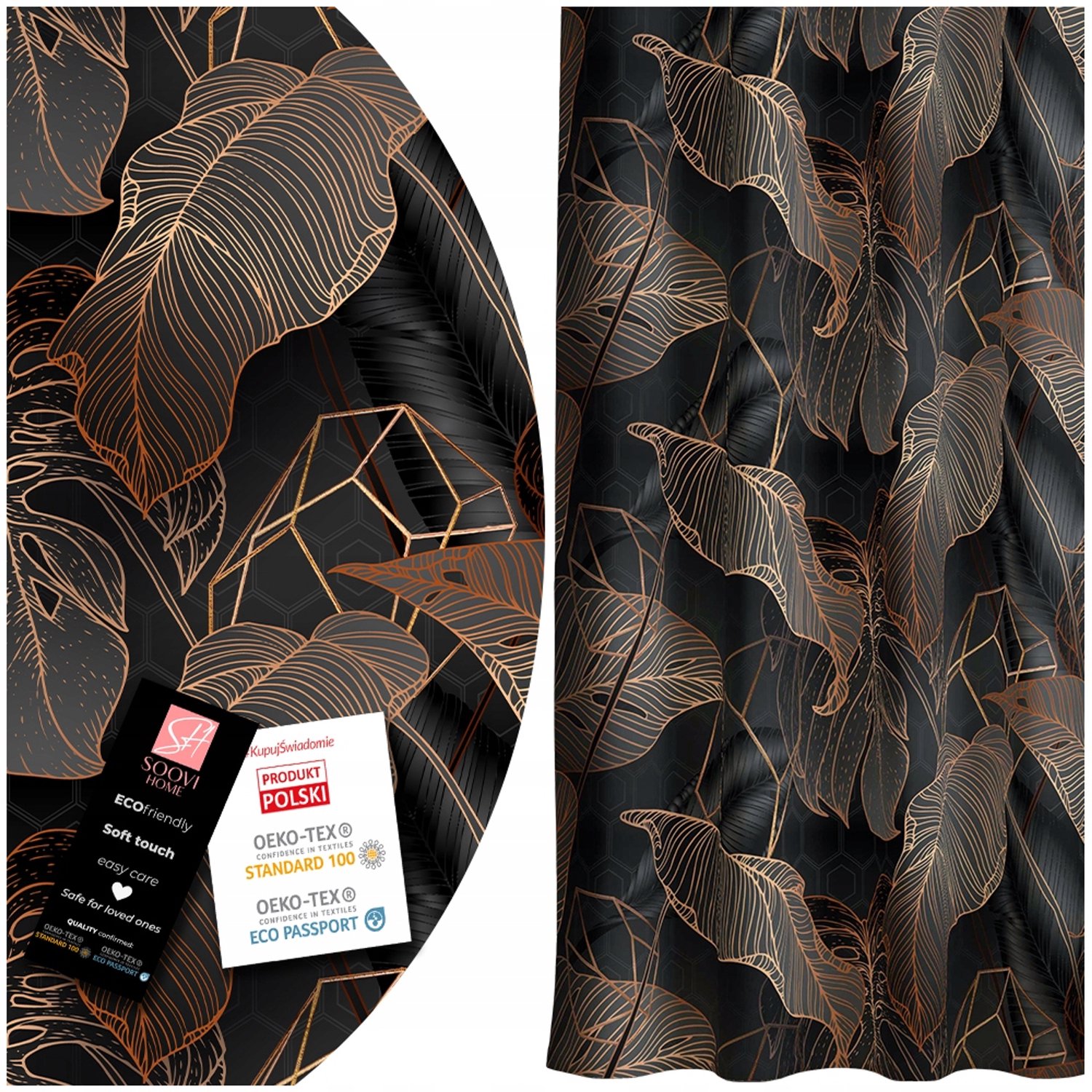 Kant-en-klare gordijnen 140x260cm met plooiband, 100% polyester