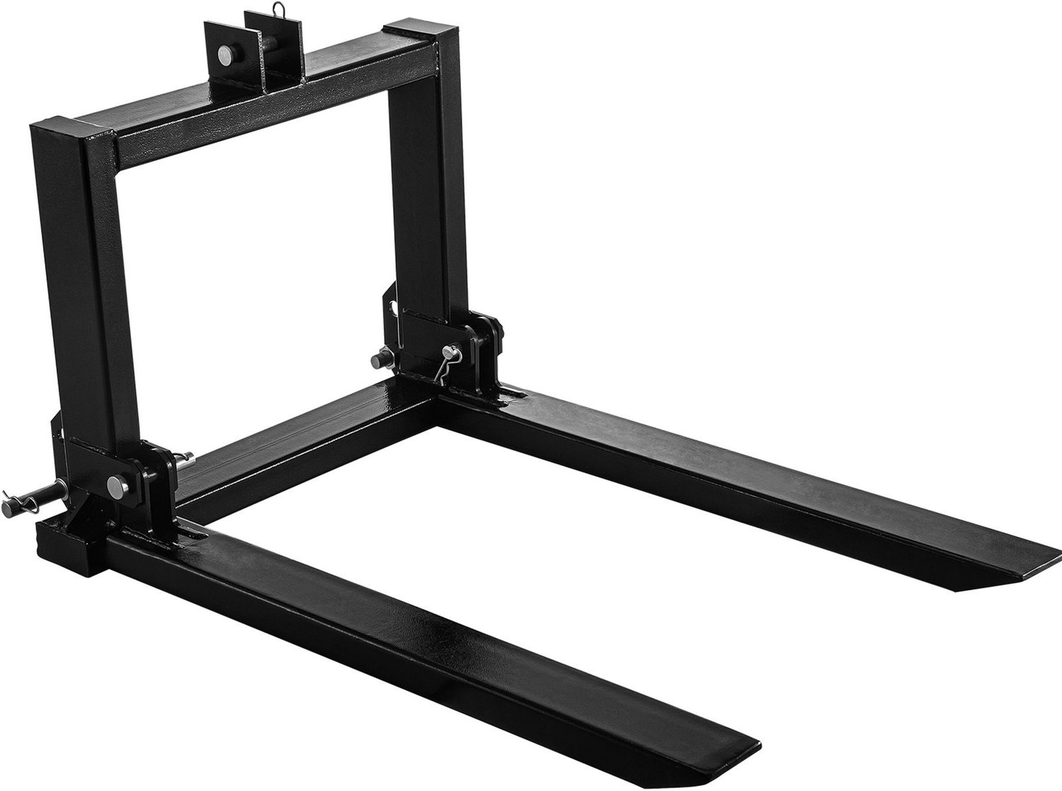 Palletvork met driepuntsophanging- 907-2 kg- vorkaanbouwdeel voor tractor categorie 1- 64-8 x 55-9 x 104-1 cm- stalen aanbouwdeel voor zware tractoren en schrankladers.