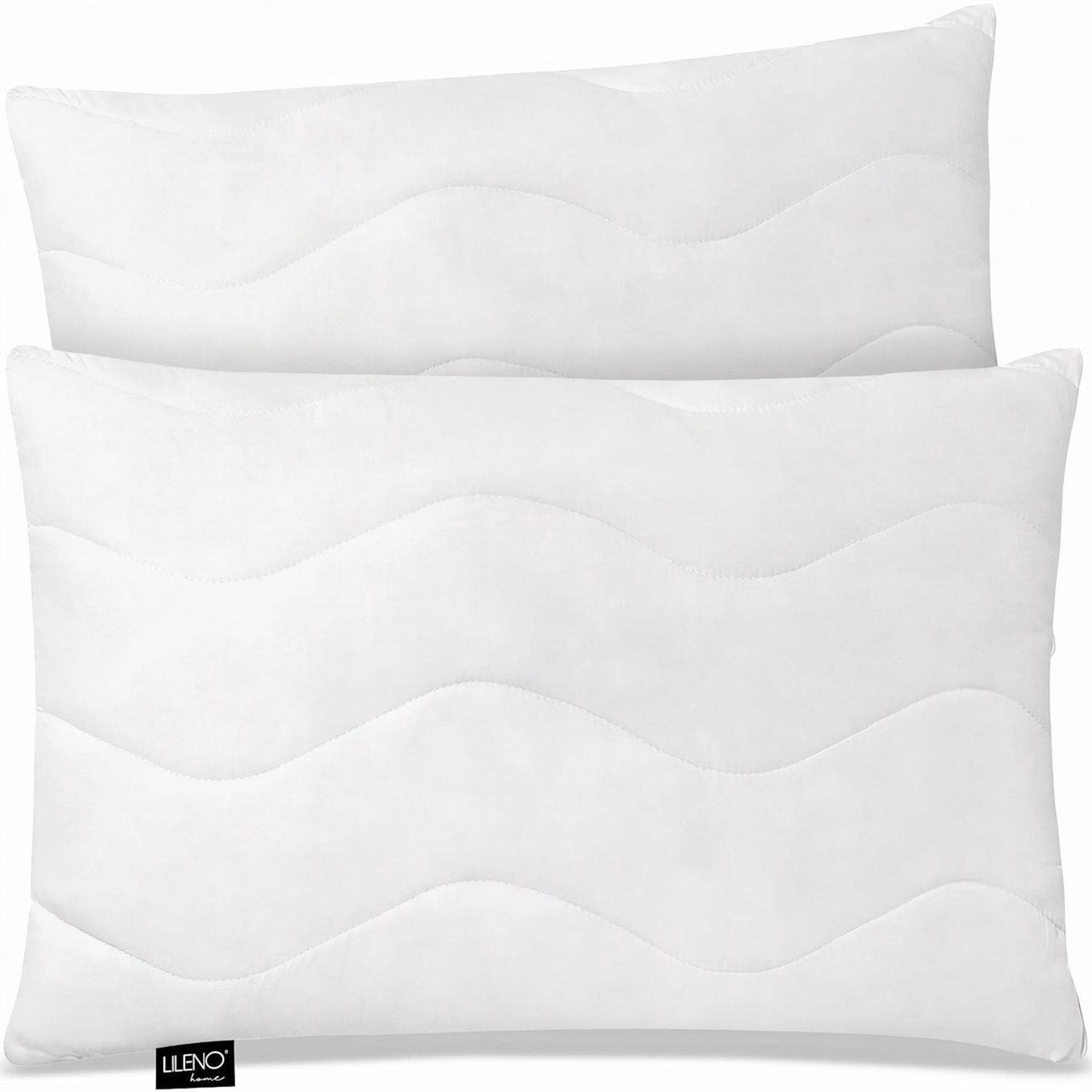 Duraxl Hoofdkussen - 40 x 60 cm - Set van 2 - Wasbaar tot 95 °C Wit