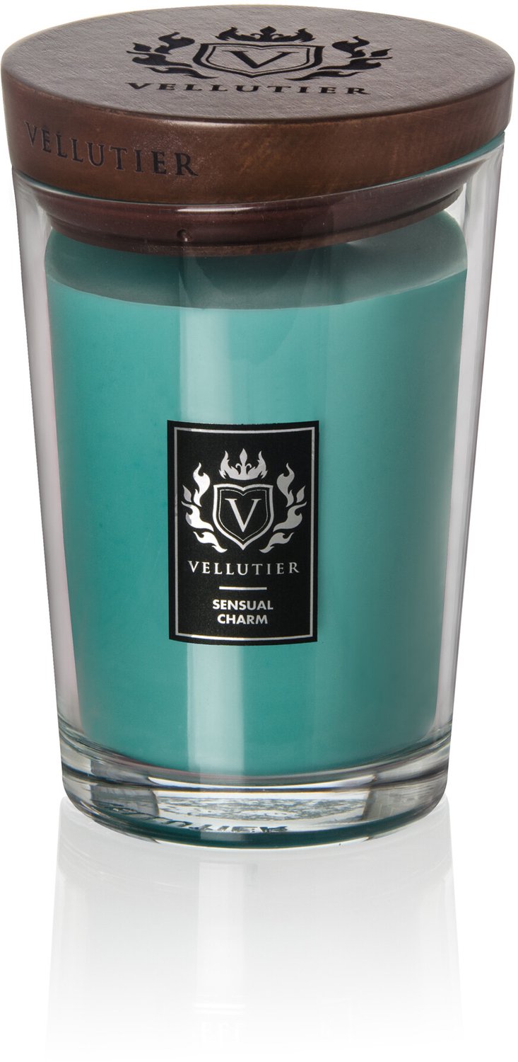 Vellutier Geurkaars Large Sensual Charm - 16 cm / ø 11 cm Groen