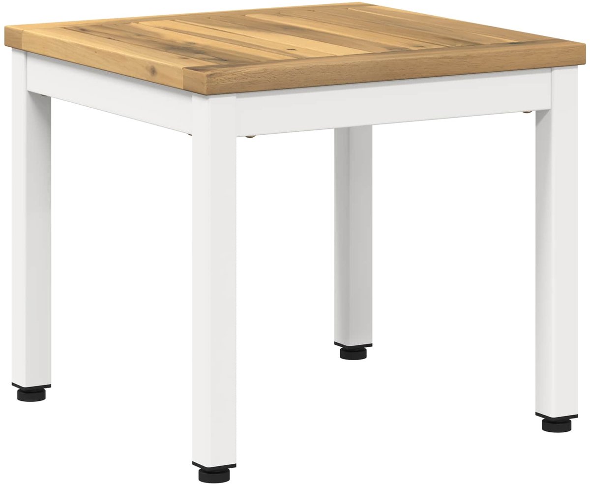 vidaXL Salontafel - NAARDEN - Witgewassen - 40 - x - 40,5 - x - 36 - cm