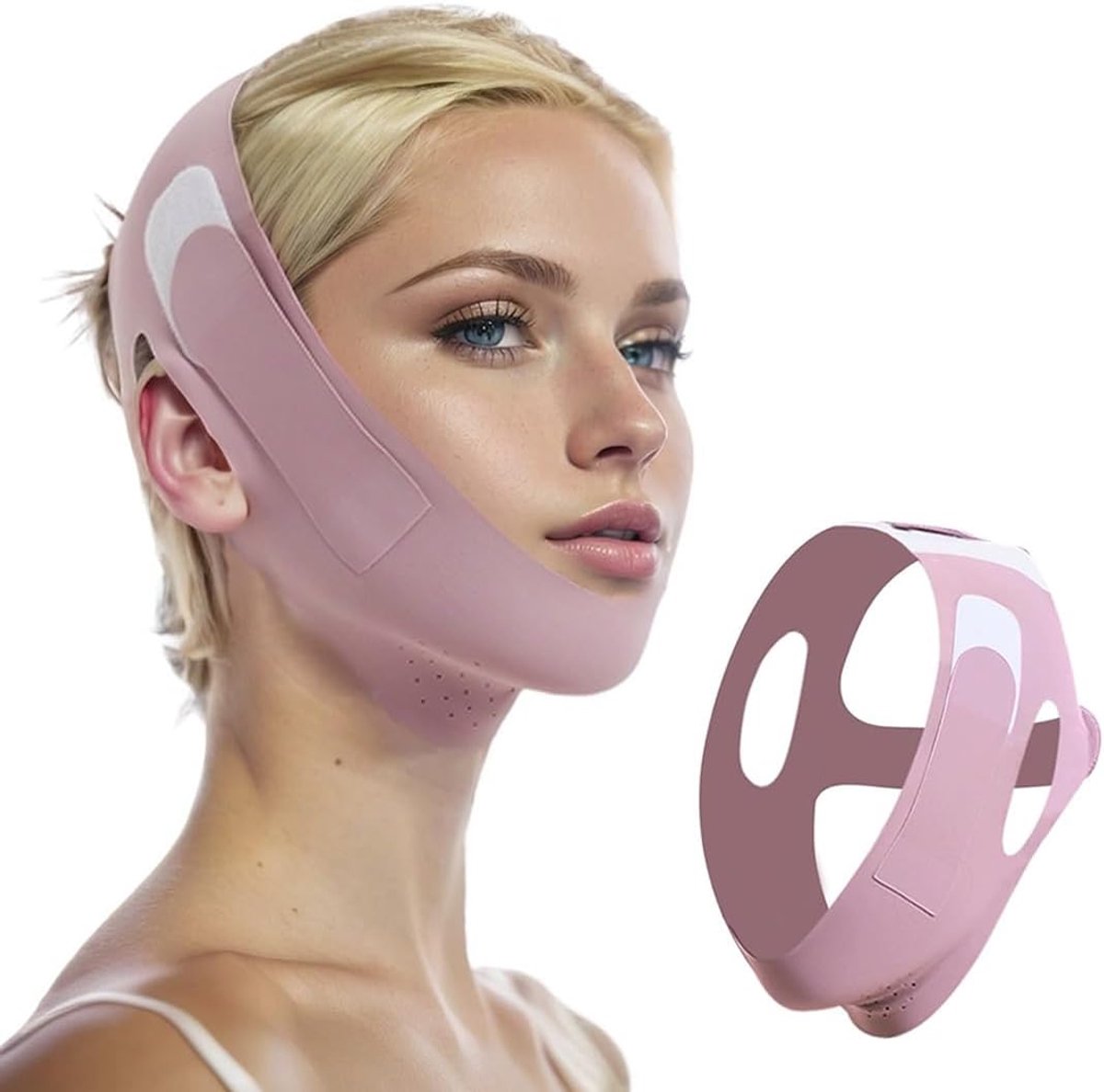 Riem, verstevigend gezichtsmasker, lifting-riem, geschikt voor dagelijks gebruik, paars