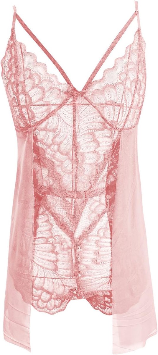 Lingerie voor dames, sexy, kant, babydoll, bodysuit, nachtkleding, babydoll, body, string, kant, fijn, chic, A437
