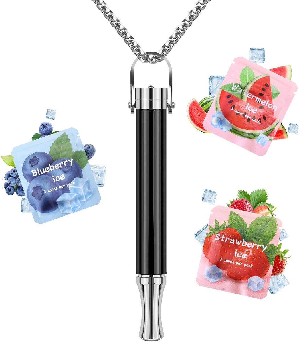 Ademketting, met filter en weerstandsinstelling, meerdere smaakcombinaties, ideaal als ontspanningspartner voor dagelijks gebruik, voor kantoor, metro, vliegtuig, reizen, zwart en wit