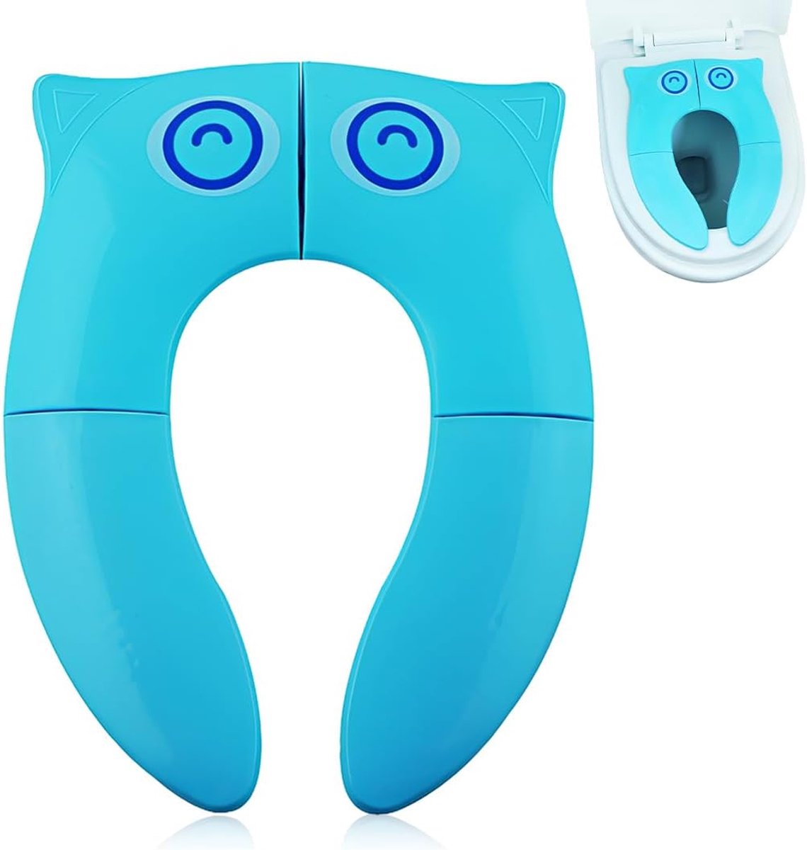 1 stuks opvouwbare toiletbril voor kinderen, opvouwbare toiletbril voor peuters, praktisch voor reizen en thuis