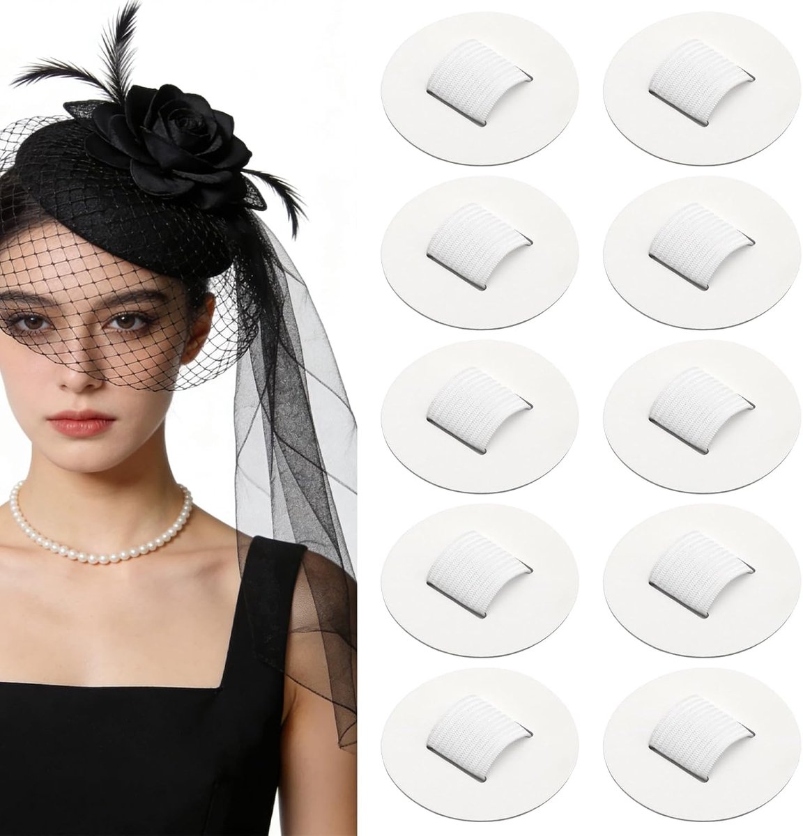 Vilten hoofdbandkussentjes, effen hoofdbandjes voor knutselprojecten die niet gemakkelijk afvallen, handgemaakte doe-het-zelf decoratieaccessoires met elastische band Pad