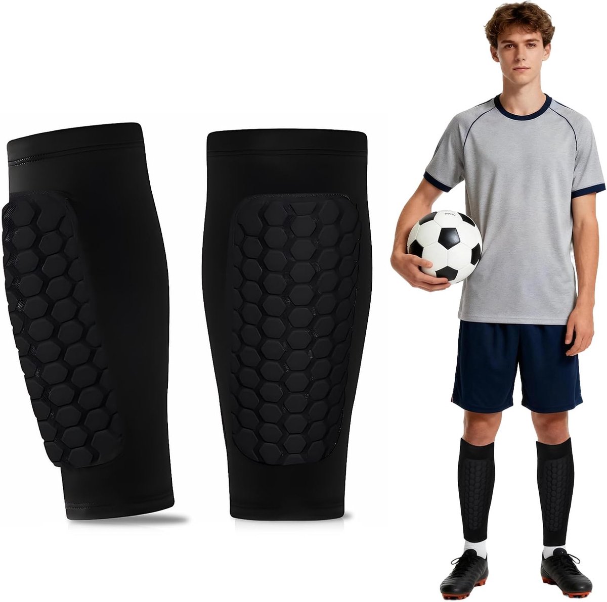 Scheenbeschermers voor kinderen, sport scheenbeschermers voor kinderen, ski scheenbeschermers voor voetbal, kuitbescherming, scheenbeschermers schokbestendig, voor jongens en meisjes