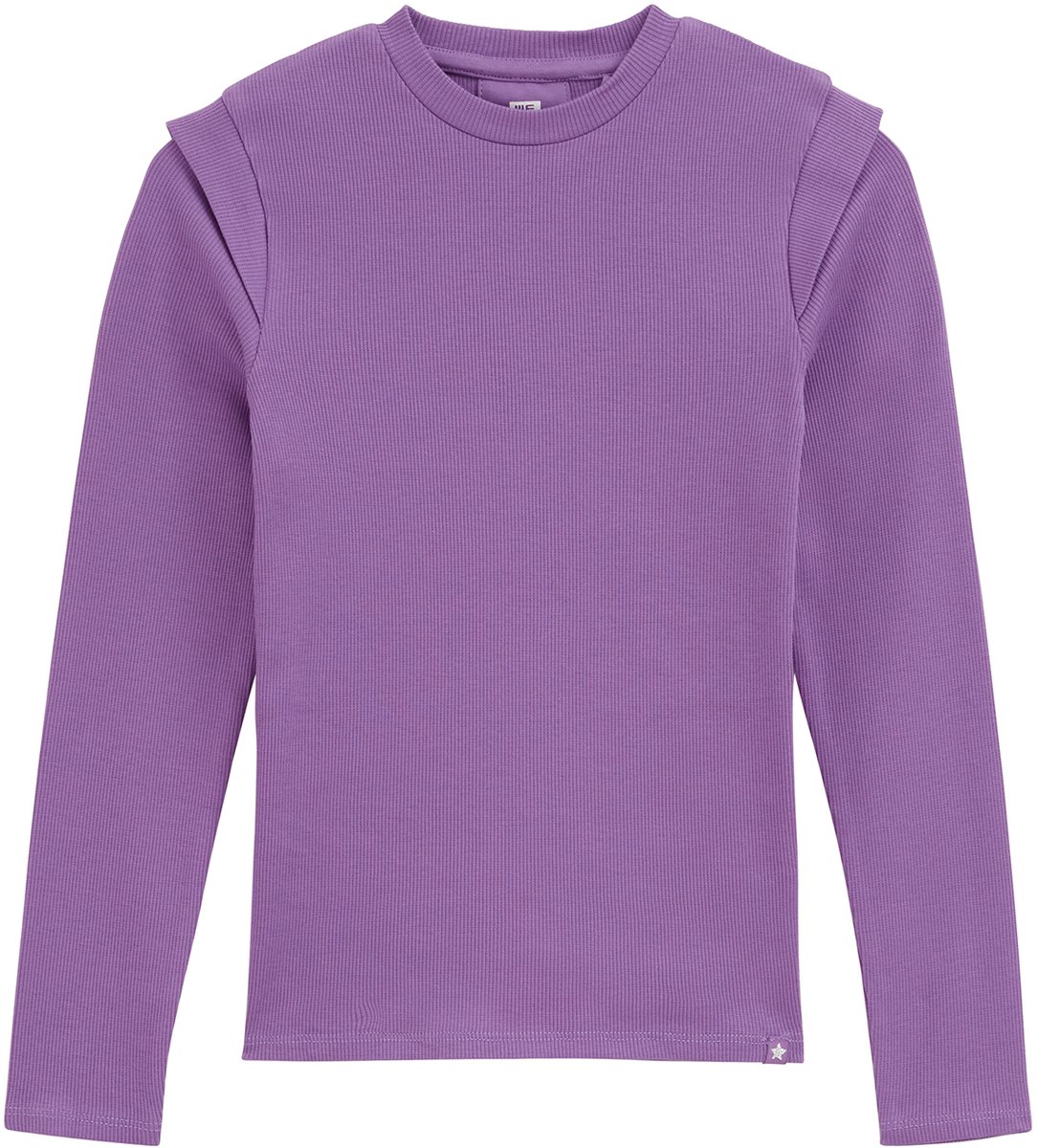 WE Fashion Meisjes T-shirt van ribstof