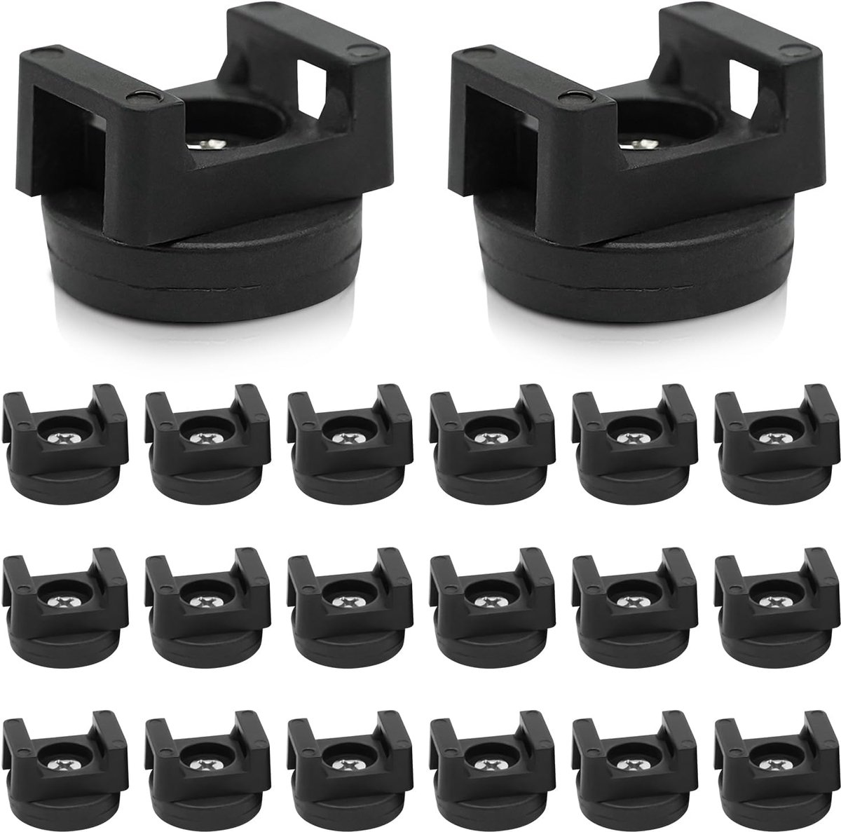 SnelShoppen - 20Pcs Magnetische Kabel Zip Tie Mounts, Organisatieclips, Zwarte Draad Houder Voor Kabels, Sterke Magneten, Ideaal Voor Thuis, Kantoor,