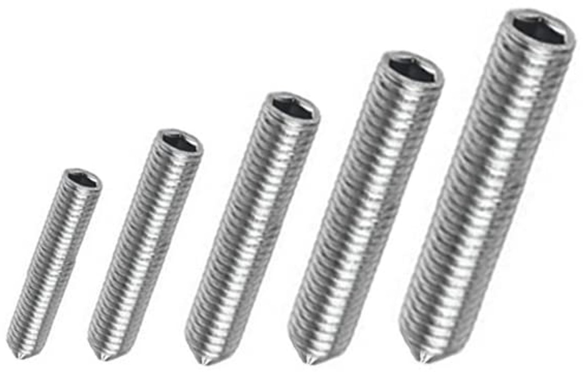 Gewindestift met punt, staal verzinkt, DIN 914 (50, M6 x 30 mm)