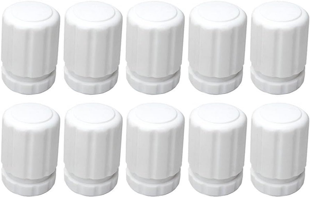SnelShoppen - 10Pcs Handwiel Schakelaars Ondergrondse Verwarmingsverdelers M30×1.5 Wit - Voor Radiator Thermostaat en Kranen - Duurzaam en Veilig
