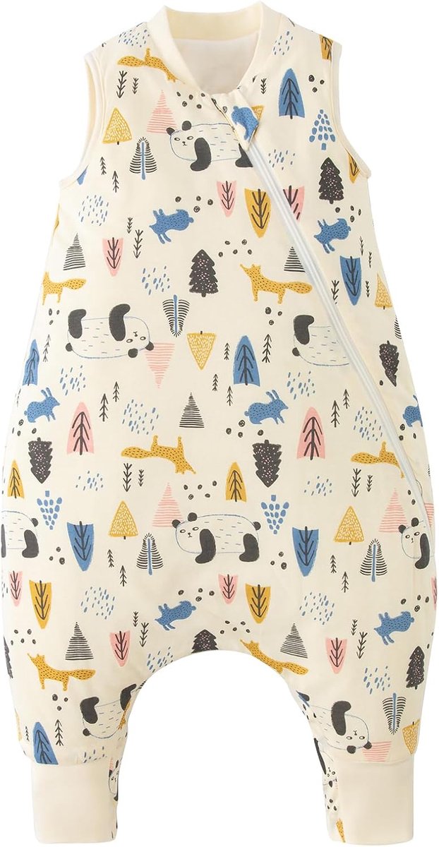 SnelShoppen - Baby Slaapzak met Benen, 100% Katoen, 1.5 Tog, Geschikt voor 2-3 Jaar, Panda Design, Ideaal voor Jongens en Meisjes