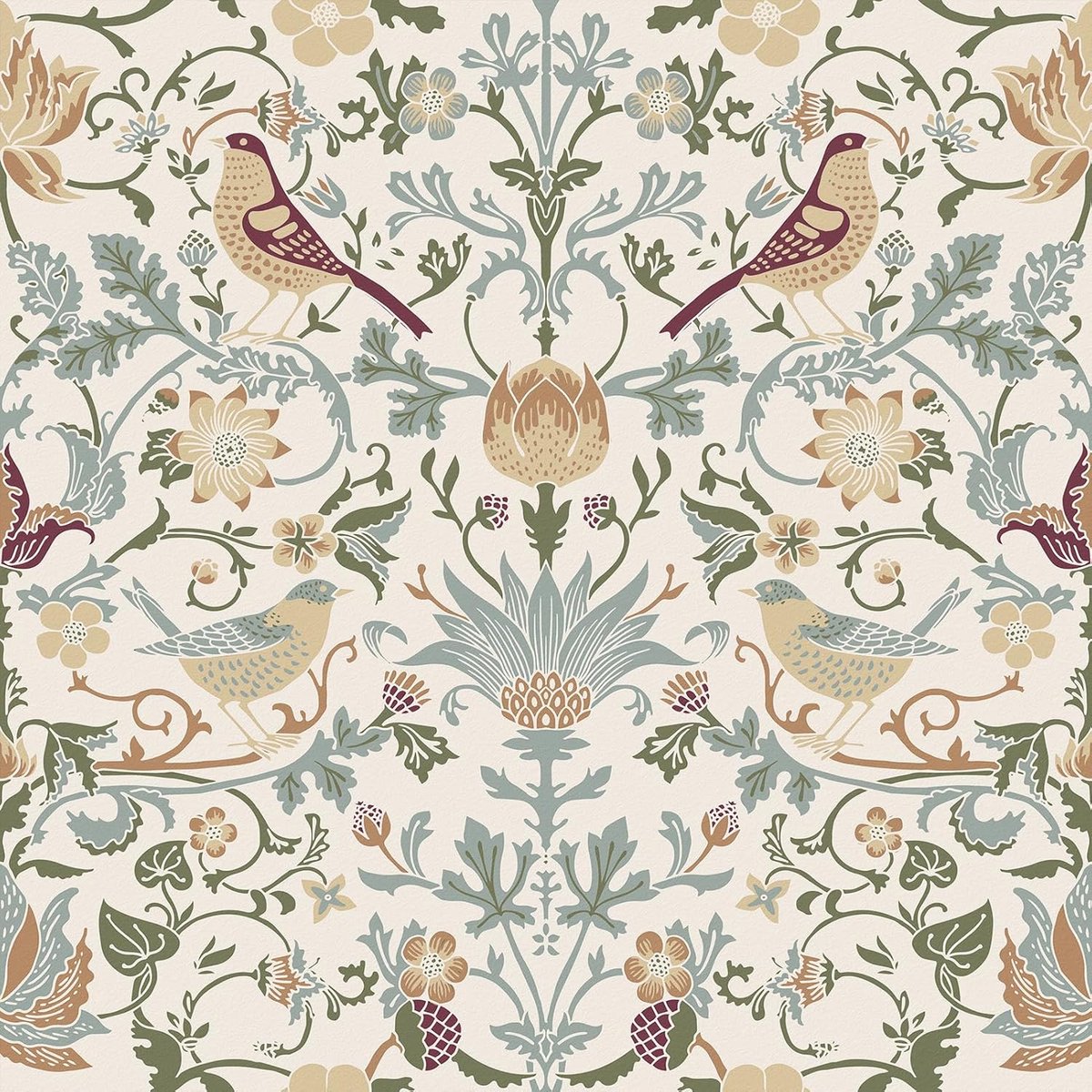 SnelShoppen - Zelfklevend Behang met Bloemen, Vintage Plakfolie voor Meubels en Muren, Decoratieve Bloemenfolie voor Woonkamer, Keuken en Kasten, 44,5