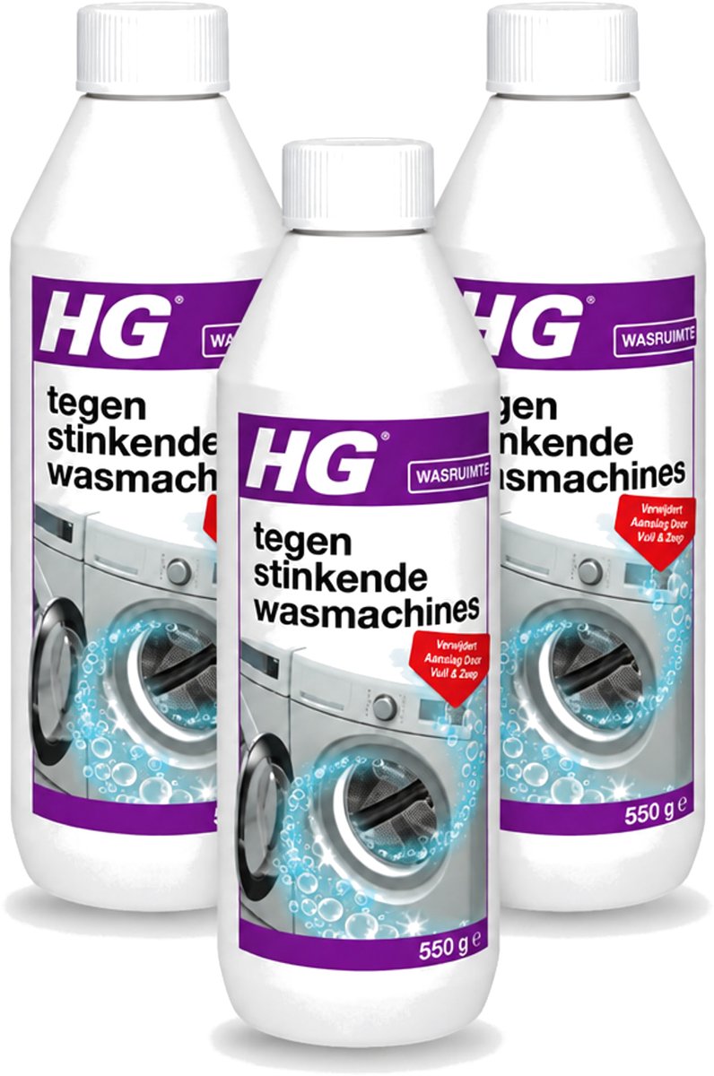 3 x HG - Tegen Stinkende Was - Verwijdert Aanslag Door Vuil & Zeep - 550 g - Voordeelverpakking - 3 stuks