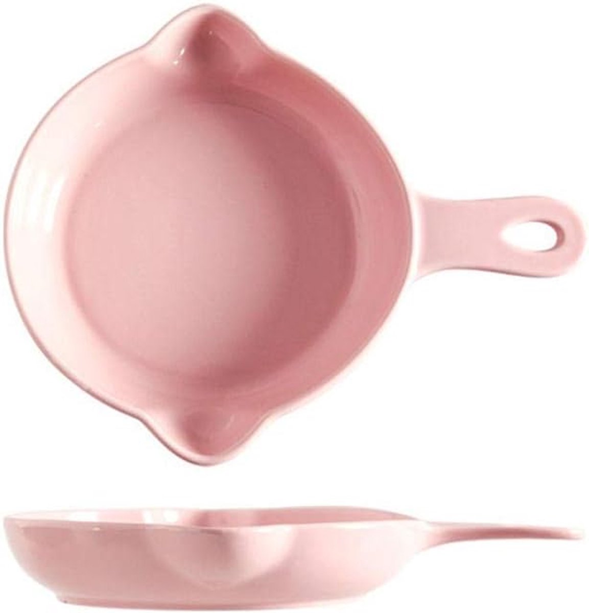 Kaas gebakken rijstkom bakoven fruit salade bord-roze medium*2