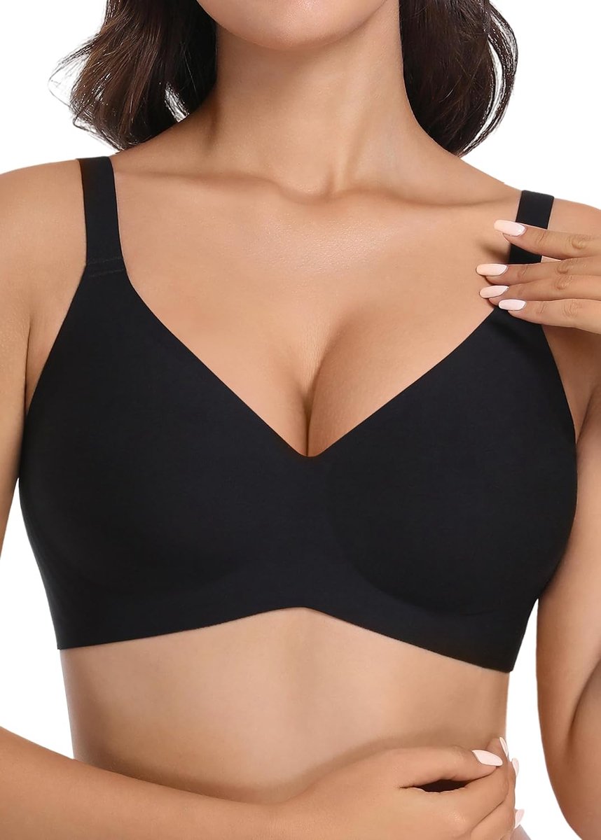 Draadloze Naadloze BH Ultra-Zachte Push Up Volledige Dekking Bralette Dagelijks Comfort & Ondersteuning