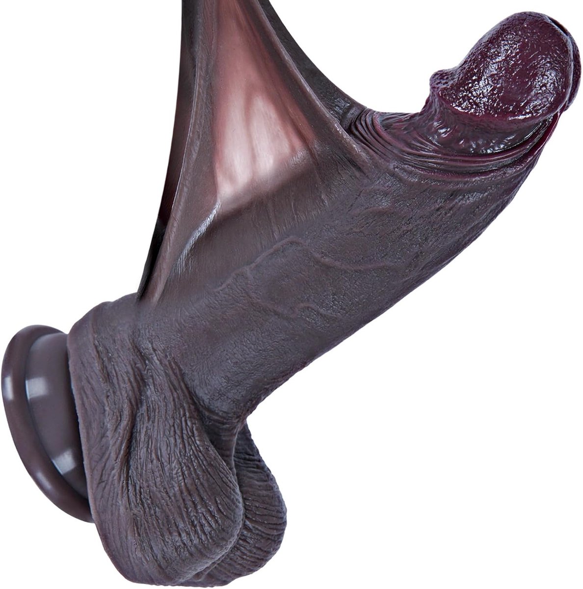 19 cm Kleine Zwarte Dildo voor Beginners, Realistisch met Beweegbare Voorhuid, Dual-Density Siliconen, Schattige Kleine Anale Dildo, Sterke Zuignap, Strap-On Compatibel, Geschikt voor Koppels